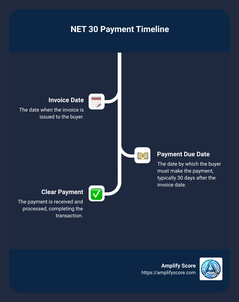 NET 30 Payment Timeline - NET 30 payment infographic infographic-line-3-steps