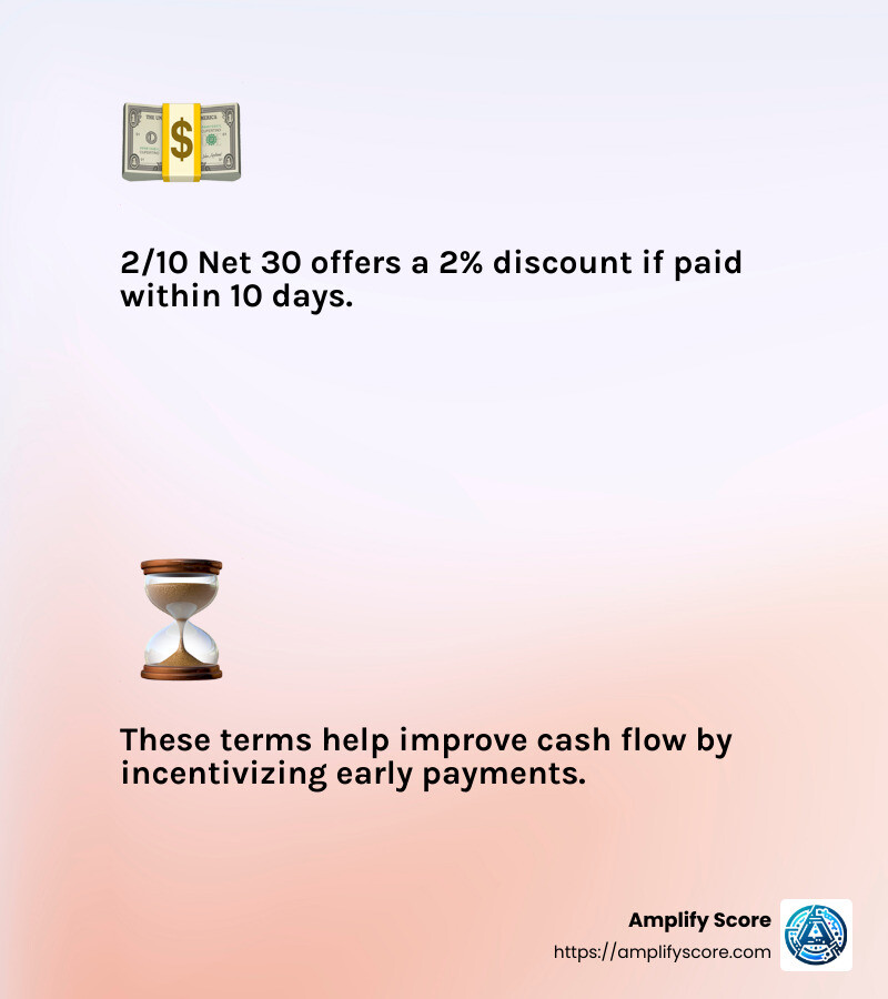 Early payment discount example - Net 30 terms explained infographic 2_facts_emoji_light-gradient